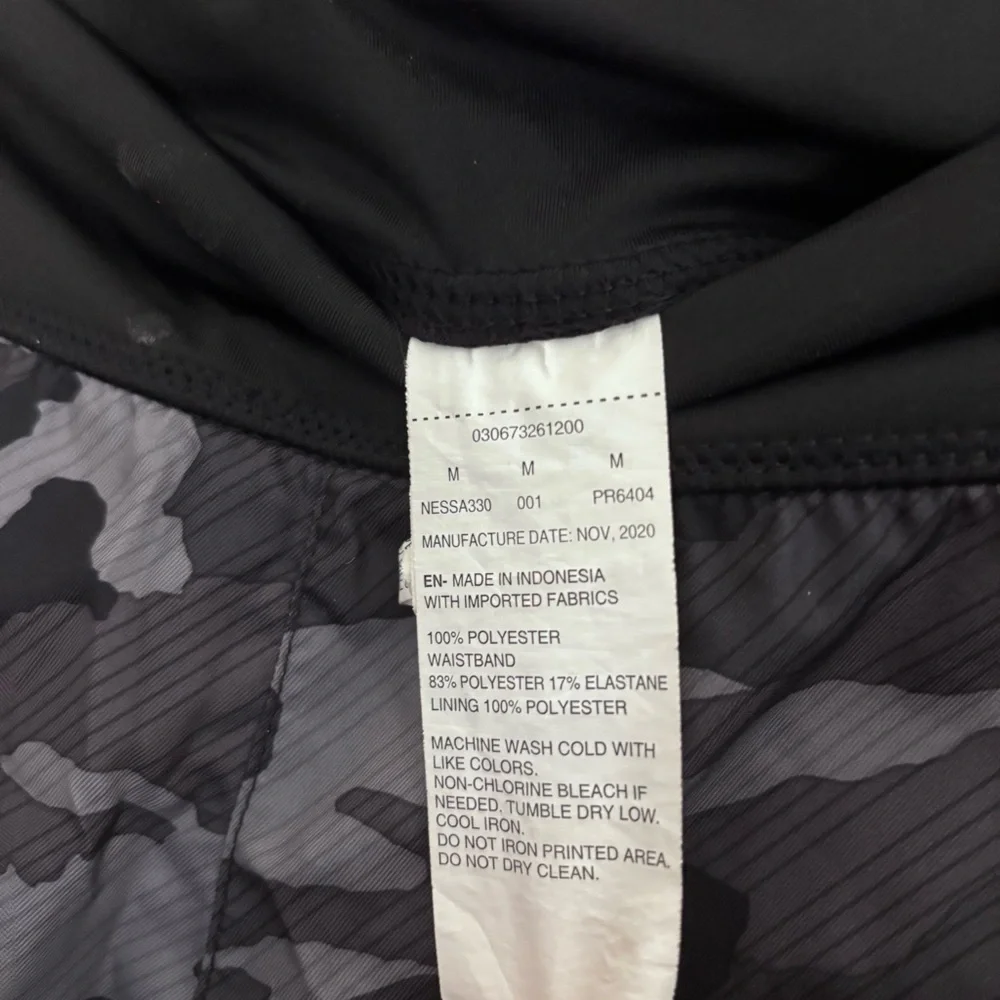 Nike Camouflage camo swim board Shorts black gray size M